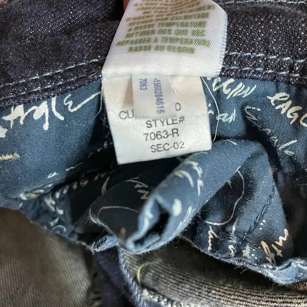 American Eagle Vintage Y2K Mid Rise Wide Leg Flare Trouser Jeans Dark Wash 14